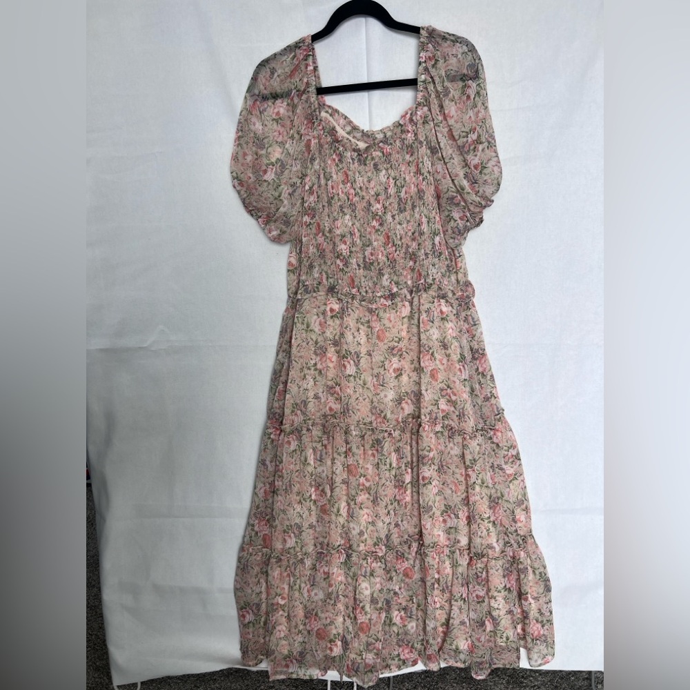 Hayden Floral Pink Maxi Dress NWOT 2X